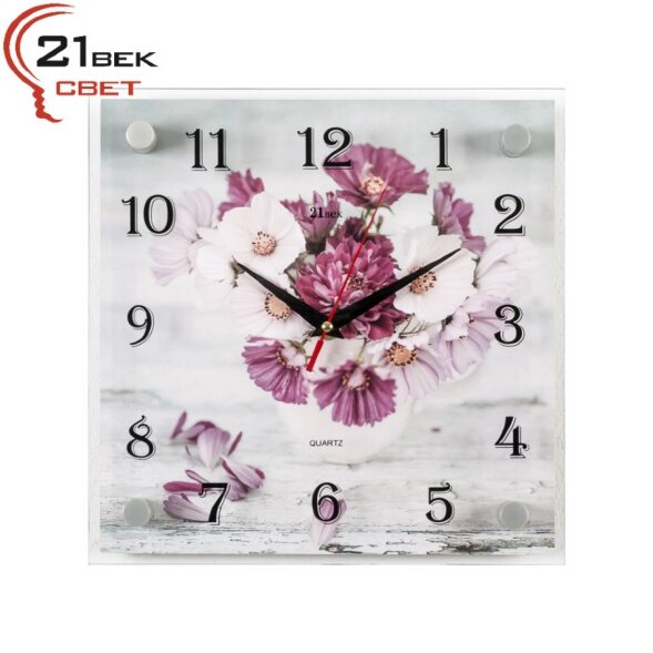 2525-234 (в кор.10шт.) - Часы настенные&amp;quot;Цветы&amp;quot;21 В [01084598]