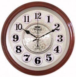 7004k S (в кор.20шт.) - Часы настенные WORLD, цифе [01086461]