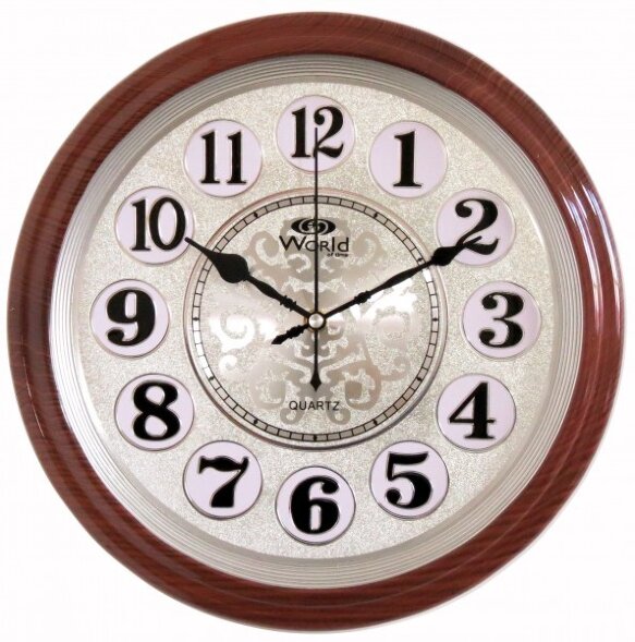 7004k S (в кор.20шт.) - Часы настенные WORLD, цифе [01086461]