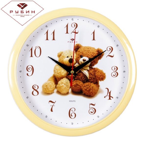 2222-105 (в кор.5шт.) - Часы настенные &amp;quot;Мишки&amp;quot; &amp;quot;Ру [01085249]