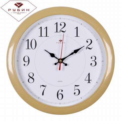 6026-323 Бежев. (в уп.10шт.) - Часы настенные круг [01080074]