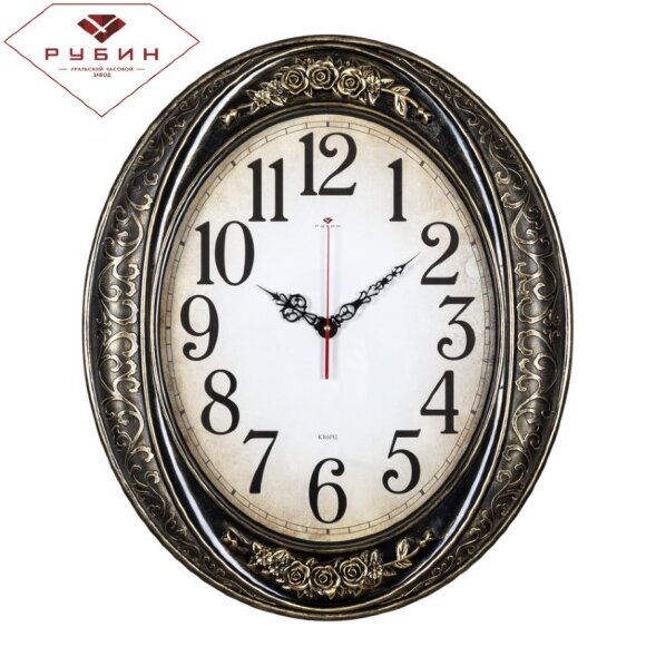 6453-001 (в кор.5шт.) - Часы настенные овал., корп [01086973]