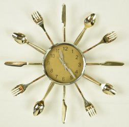 NE-898MIX gold,silver (в кор.40шт.) - Часы настенн [01083678]