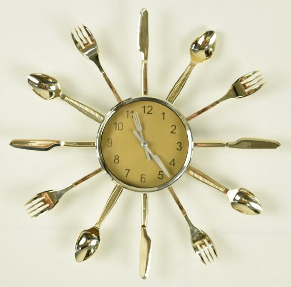 NE-898MIX gold,silver (в кор.40шт.) - Часы настенн [01083678]