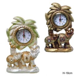 640896 (в уп.48шт.) - Часы статуэтка &amp;quot;Слоны&amp;quot; /7138 [01085432]