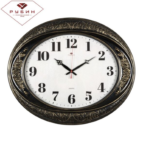 6453-003 (в кор.5шт.) - Часы настенные овал., корп [01086975]