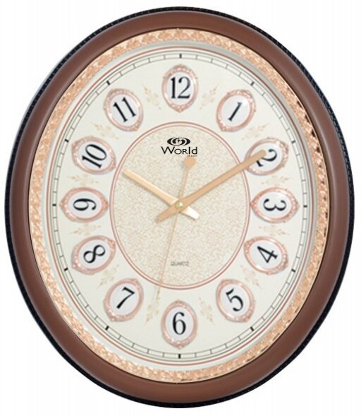 7339WS Z (в кор.10шт.) - Часы настенные WORLD, мех [01086551]
