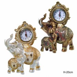 640900 (в уп.24шт.) - Часы статуэтка &amp;quot;Слоны&amp;quot; /7130 [01085431]