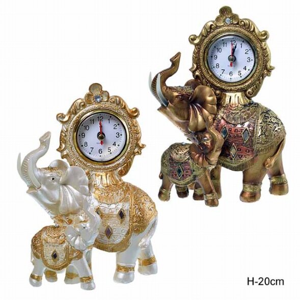 640900 (в уп.24шт.) - Часы статуэтка &amp;quot;Слоны&amp;quot; /7130 [01085431]