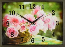 25х35  H75 - Часы настенные Успех в деревянной рам [01086856]