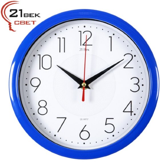 2222-335BL Син. (в кор.5шт.) - Часы настенные круг [01084609]