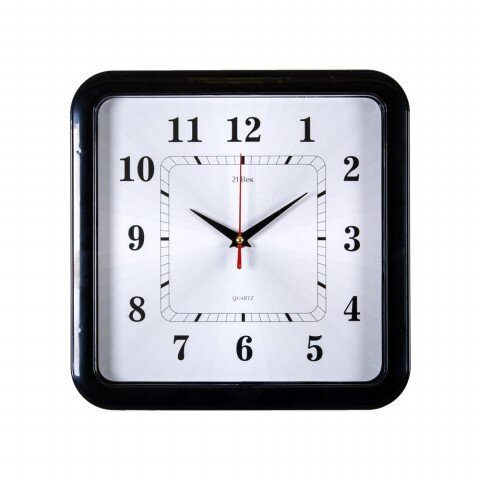 7667-345B чёрн. (в кор.10шт.) - Часы настенные ква [01073482]