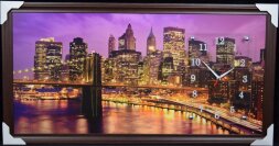 50х100 F-144G - Часы-картины настенные в багете Ус [01074456]