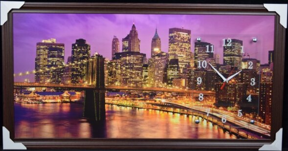 50х100 F-144G - Часы-картины настенные в багете Ус [01074456]