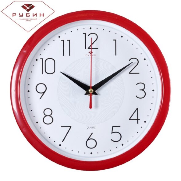 2222-335R Красн. (в кор.5шт.) - Часы настенные кру [01084610]