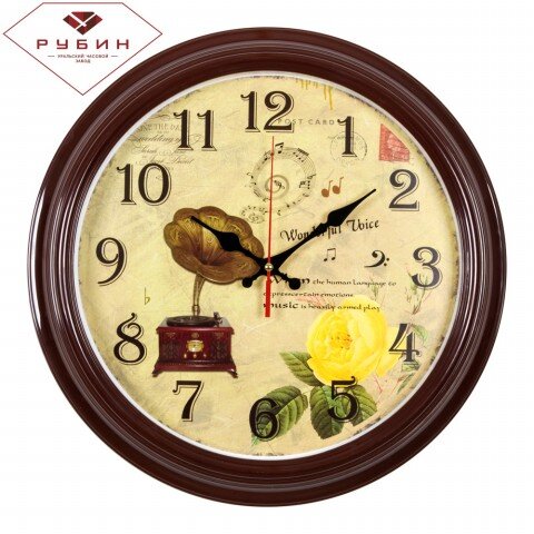 3527-127 (в кор.10шт.) - Часы настенные&amp;quot;Граммофон&amp;quot; [01076585]