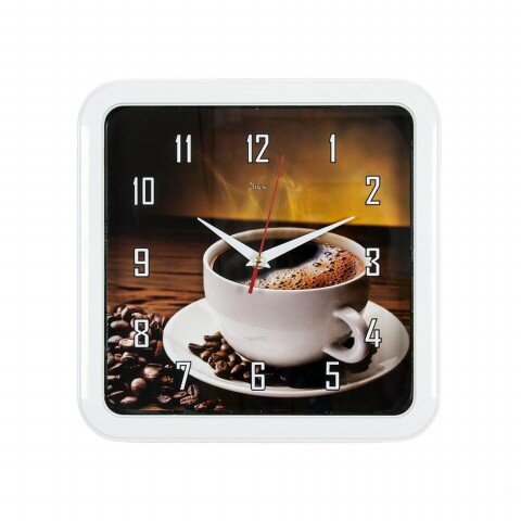 7667-64 (в уп.10шт.) - Часы настенные квадрат., ко [01072098]