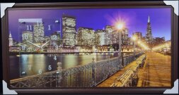 50х100 F-145G - Часы-картины настенные в багете Ус [01074425]