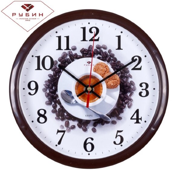 2222-338 Коричнев. (в кор.5шт.) - Часы настенные &amp;quot; [01087282]
