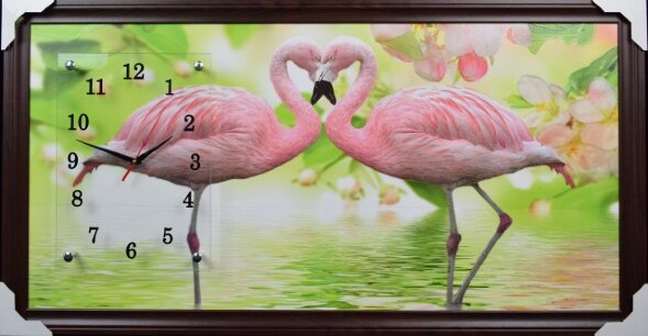 50х100 F-163G - Часы-картины настенные в багете Ус [01079612]