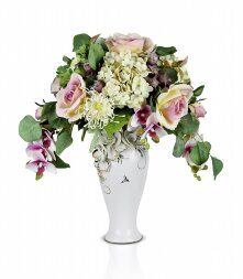 Цветочная композиция в керамическом горшке Розы, р [01094139]