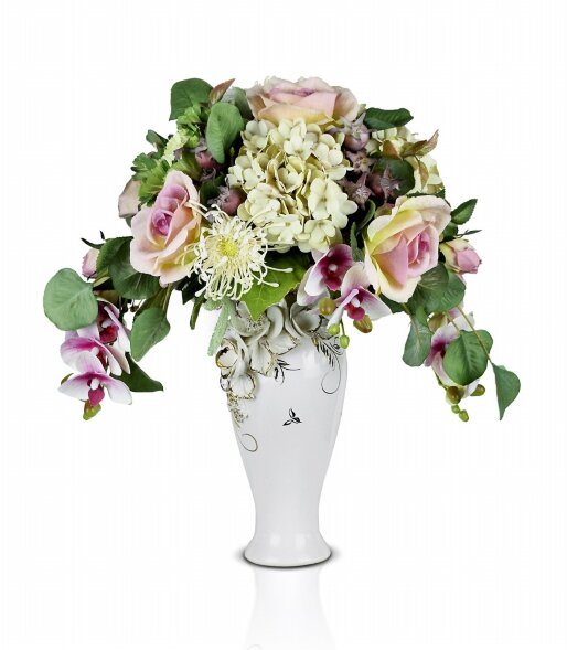 Цветочная композиция в керамическом горшке Розы, р [01094139]