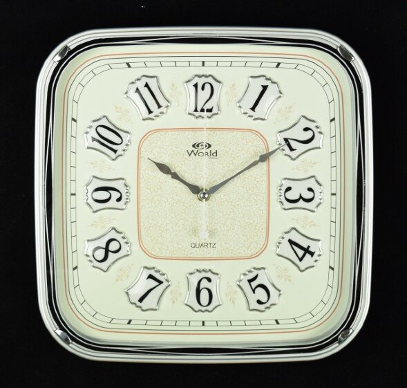 7403WS B (в кор.10шт.) - Часы настенные WORLD, мех [01086576]