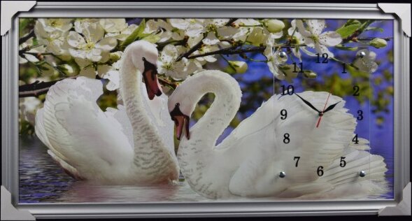 50х100 F-165G - Часы-картины настенные в багете Ус [01074431]