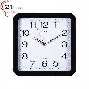 7667B Чёрн. (в кор.10шт.) - Часы настенные квадрат [01081367]