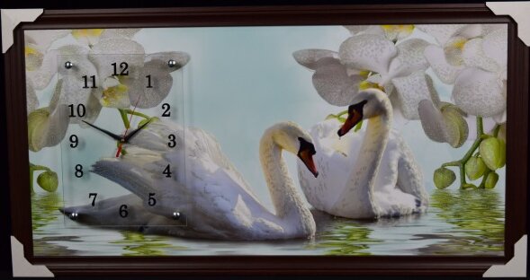 50х100 F-229G - Часы-картины настенные в багете Ус [01074435]