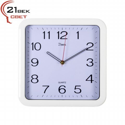 7667W Белые (в кор.10шт.) - Часы настенные квадрат [01081927]
