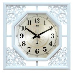 7574K WS бел-серебро (в кор.10шт.) - Часы настенны [01085183]