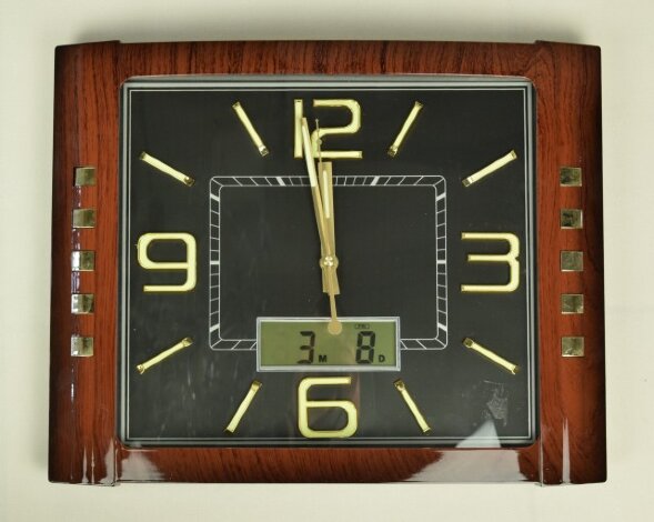 М7525K ZL чёрн. (в уп.10шт.) - Часы настенные, ЖК- [01081193]