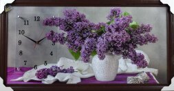 50х100 F-256G - Часы-картины настенные в багете Ус [01080476]