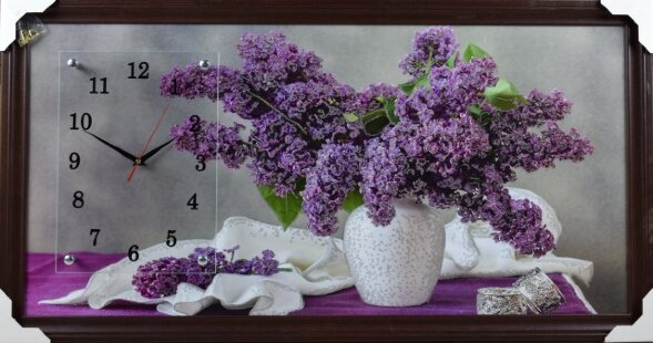 50х100 F-256G - Часы-картины настенные в багете Ус [01080476]