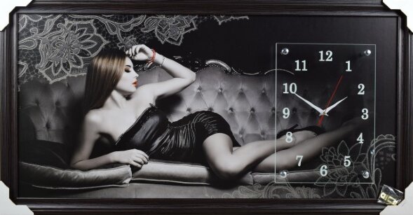 50х100 F-450 - Часы-картины настенные в багете Усп [01083306]