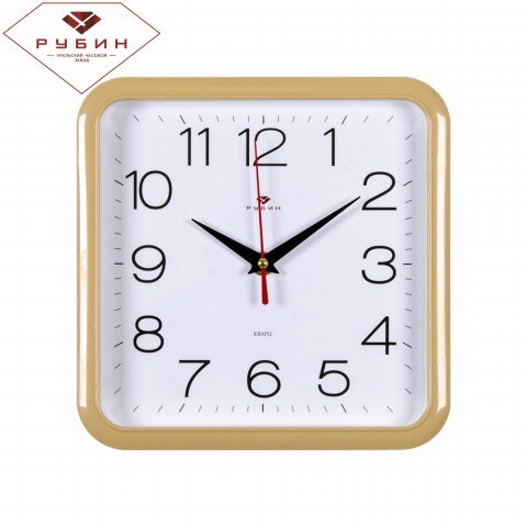 2223-319 Бежев. (в кор.5шт.) - Часы настенные квад [01079563]
