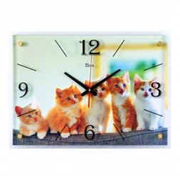 4056-1196 (в кор.5шт.) - Часы настенные&amp;quot;Котята&amp;quot;21 [01073557]