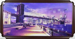 50х100 F-469G - Часы-картины настенные в багете Ус [01082310]