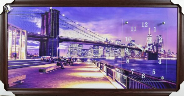 50х100 F-469G - Часы-картины настенные в багете Ус [01082310]