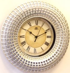 1212C сереб.MIRRON (в кор.12шт.) - Часы настенные, [01071109]