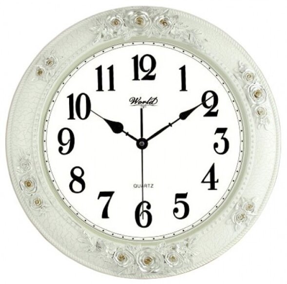 7751k W (в кор.10шт.) - Часы настенные WORLD, меха [01086419]