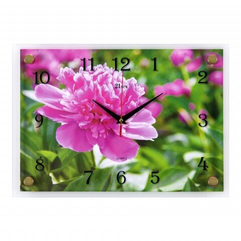 2535-1053 (в кор.10шт.) - Часы настенные&amp;quot;Пион розо [01072325]