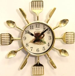 1409HЗЦ-LV зол. (в кор.30шт.) - Часы настенные кух [01081551]