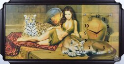 50х100 Si-340- Часы-картины настенные в багете Усп [01082609]