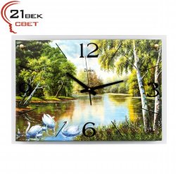 4056-413 (в кор.5шт.) - Часы настенные&amp;quot;Лебеди в пр [01078317]