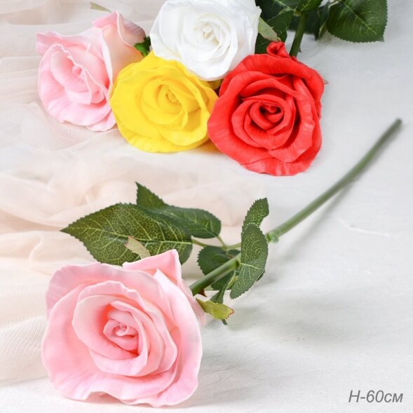 714198 (в уп.40/480шт.) - Цветок искусственный Роз [01105589]