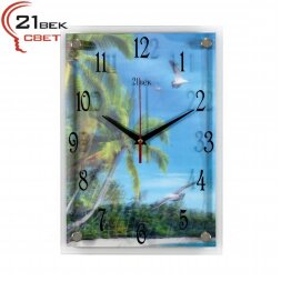 2535-1144 3D (в кор.5шт.) - Часы настенные&amp;quot;Пальмы&amp;quot; [01078192]