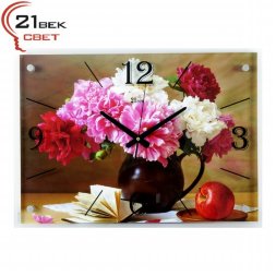 4056-443 (в кор.5шт.) - Часы настенные&amp;quot;Пионы в кув [01078319]