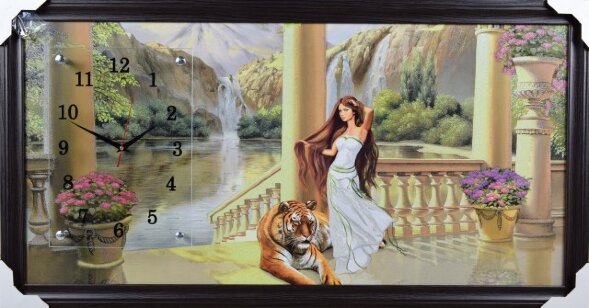 50х100 Si-461 - Часы-картины настенные в багете Ус [01082612]